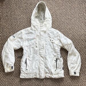 686 White Hooded Ski Jacket